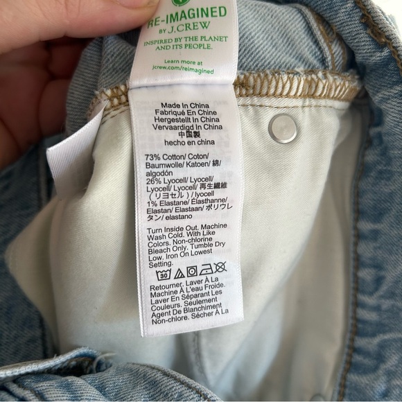 JCREW 9" Demi-Boot Crop Jeans Sz 31P Raw Hem Light Wash - Picture 5 of 7